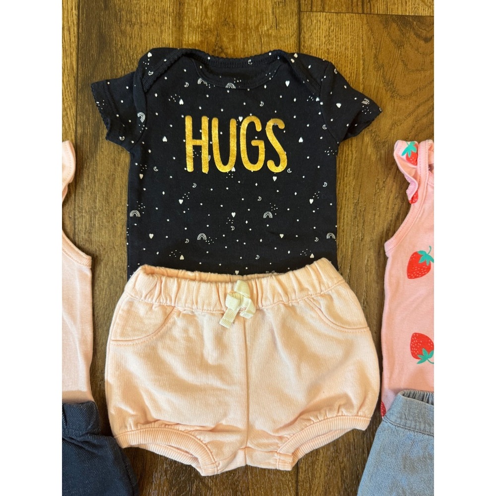 Carter's Baby Clothes Girl 3 Months Outfits Bodysuit Tank Tops Shirts Shorts Lot - Picture 5 of 12